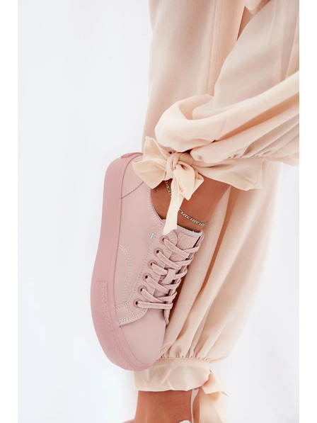 BIG STAR SHOES Női tornacipők ECO bőrből platformon Big Star – rózsaszín