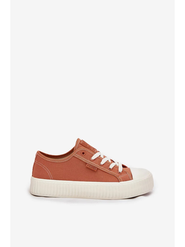 BIG STAR SHOES Női vászon tornacipők platformon Big Star – narancssárga