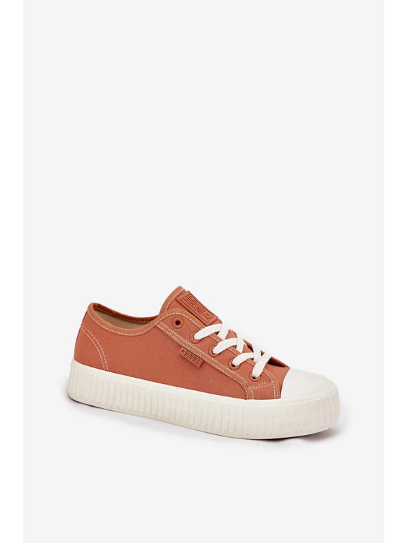 BIG STAR SHOES Női vászon tornacipők platformon Big Star – narancssárga