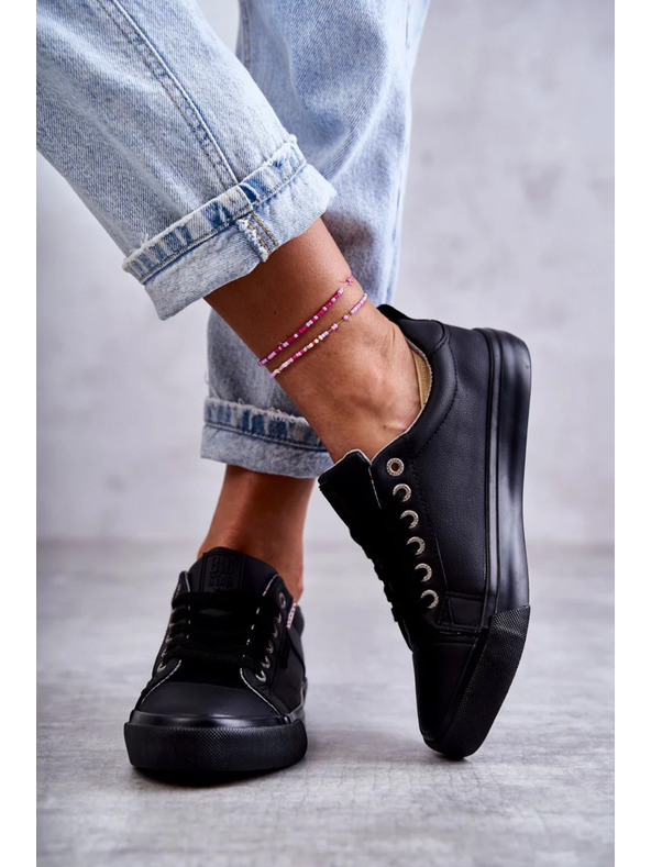 BIG STAR SHOES Női bőr tornacipők Big Star – fekete