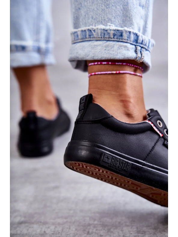BIG STAR SHOES Női bőr tornacipők Big Star – fekete