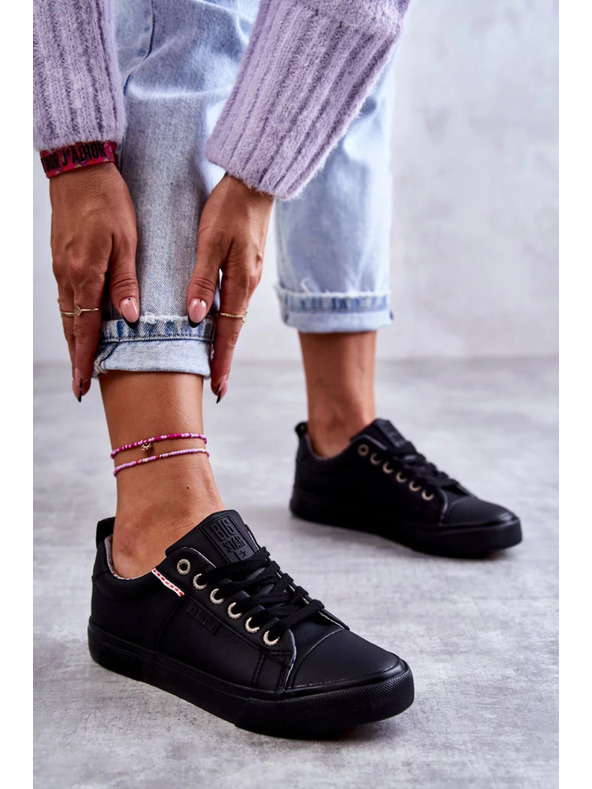 BIG STAR SHOES Női bőr tornacipők Big Star – fekete