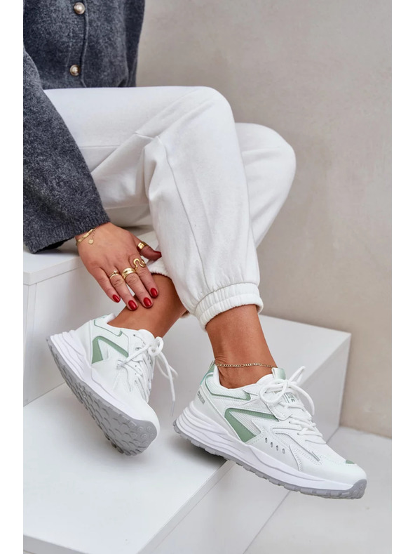 BIG STAR SHOES Női sportcipők Big Star HI-POLY SYSTEM – fehér/menta