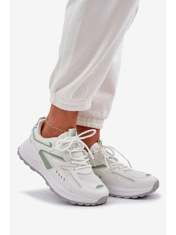 BIG STAR SHOES Női sportcipők Big Star HI-POLY SYSTEM – fehér/menta
