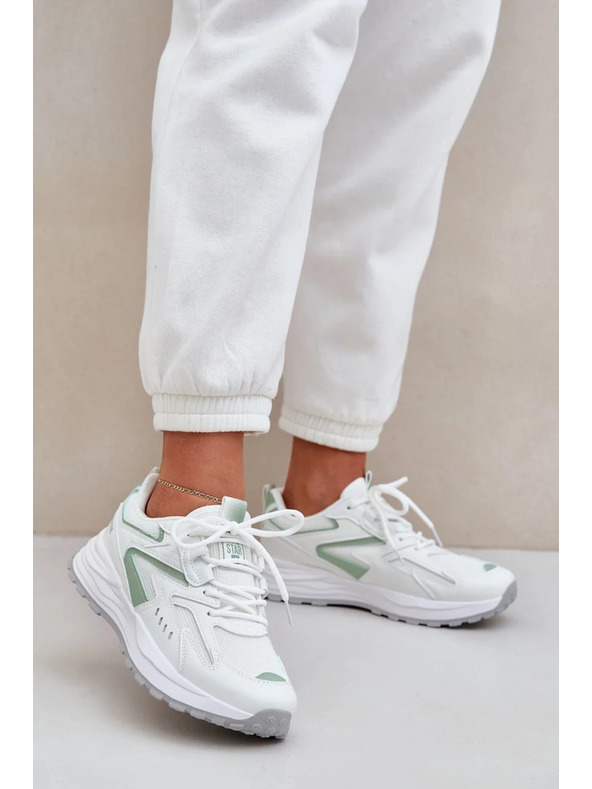 BIG STAR SHOES Női sportcipők Big Star HI-POLY SYSTEM – fehér/menta