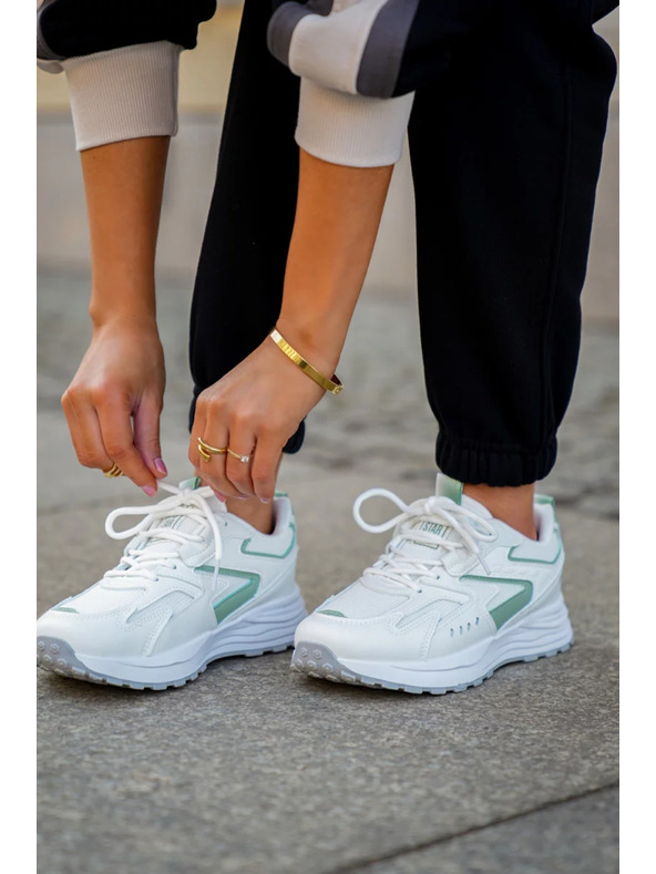 BIG STAR SHOES Női sportcipők Big Star HI-POLY SYSTEM – fehér/menta