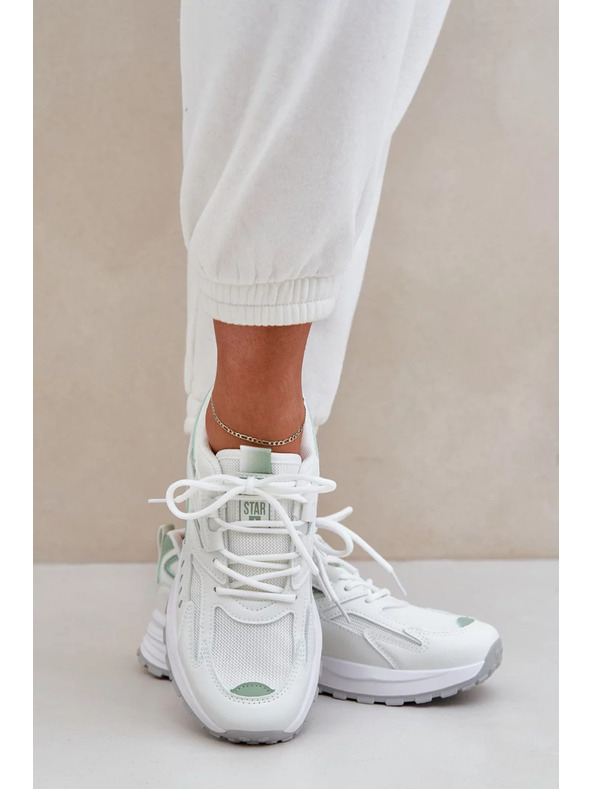 BIG STAR SHOES Női sportcipők Big Star HI-POLY SYSTEM – fehér/menta