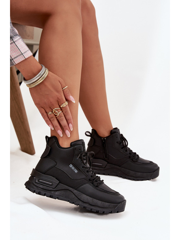 BIG STAR SHOES Női sportcipők platformon Big Star – fekete