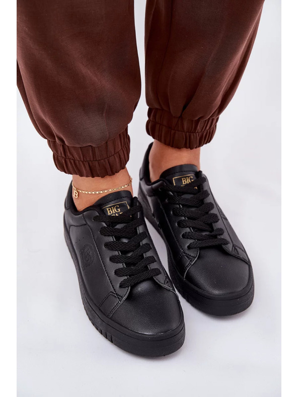 BIG STAR SHOES Női alacsony tornacipő ECO bőrből Big Star – fekete