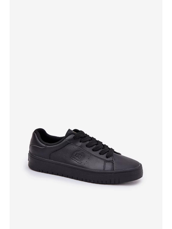 BIG STAR SHOES Női alacsony tornacipő ECO bőrből Big Star – fekete