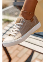 BIG STAR SHOES Női textil tornacipő Big Star – bézs