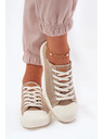 BIG STAR SHOES Női textil tornacipő Big Star – bézs