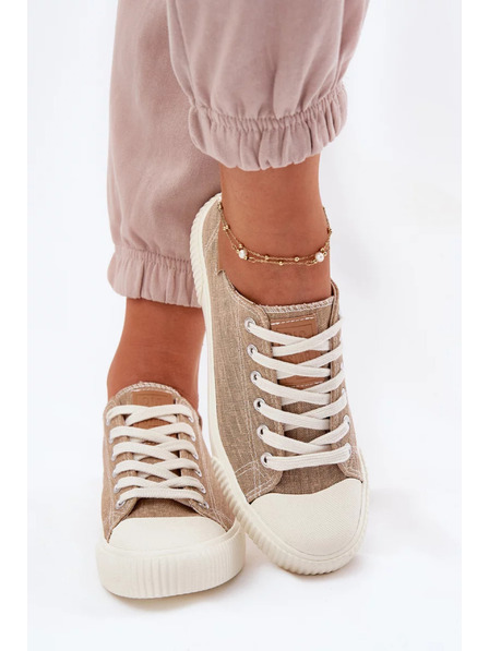 BIG STAR SHOES Női textil tornacipő Big Star – bézs