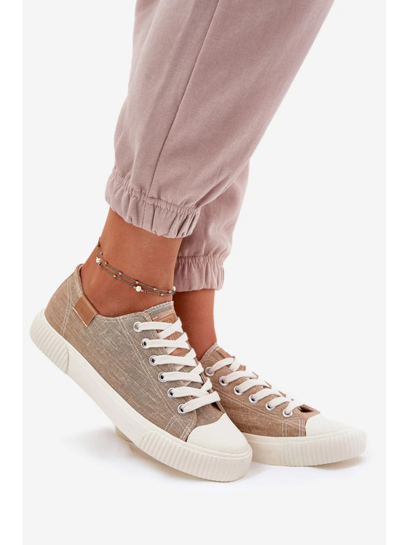 BIG STAR SHOES Női textil tornacipő Big Star – bézs