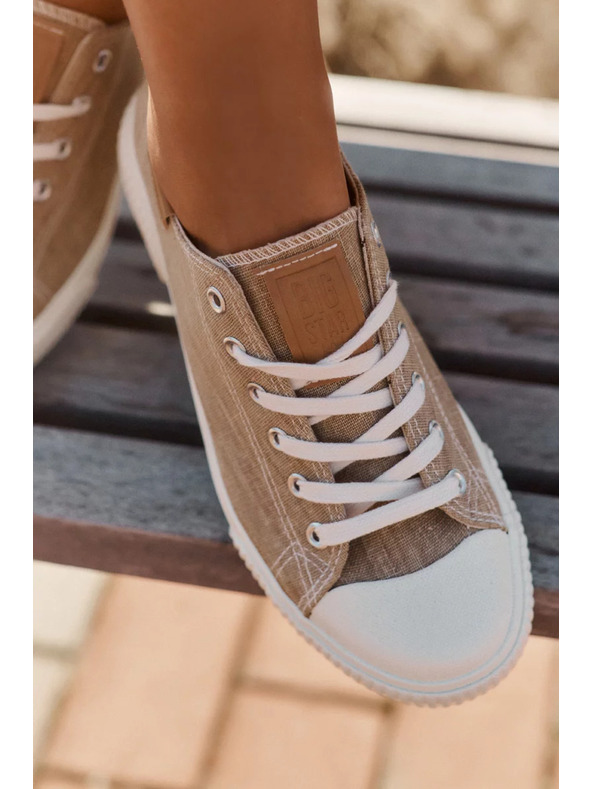 BIG STAR SHOES Női textil tornacipő Big Star – bézs
