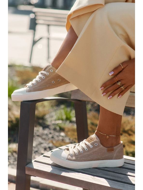 BIG STAR SHOES Női textil tornacipő Big Star – bézs