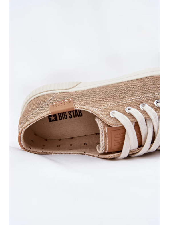 BIG STAR SHOES Női textil tornacipő Big Star – bézs