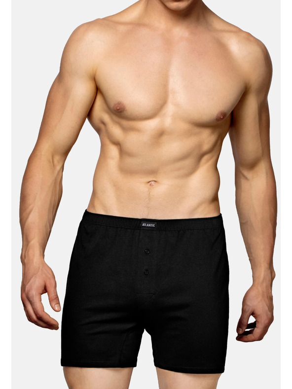 Atlantic 2-PACK hosszabbított fekete boxeralsó