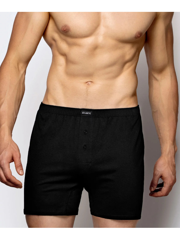 Atlantic 2-PACK hosszabbított fekete boxeralsó