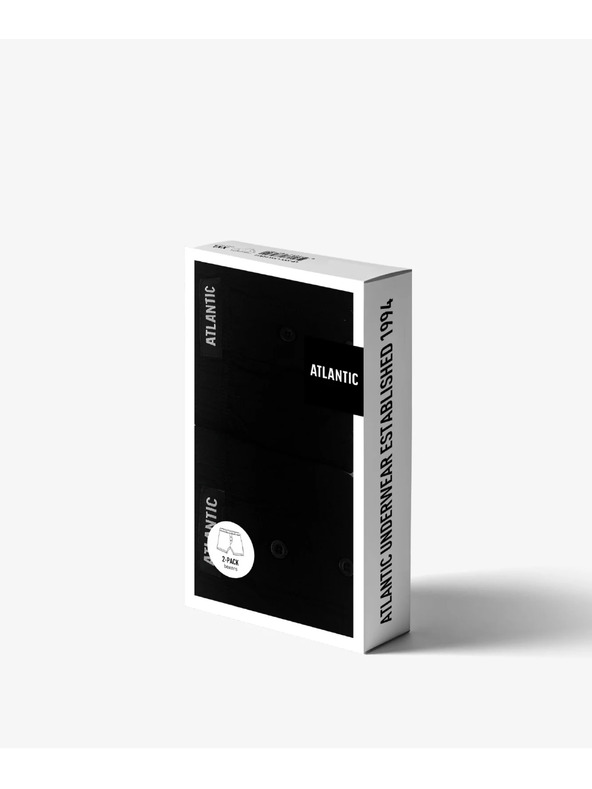 Atlantic 2-PACK hosszabbított fekete boxeralsó