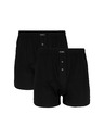 Atlantic 2-PACK hosszabbított fekete boxeralsó