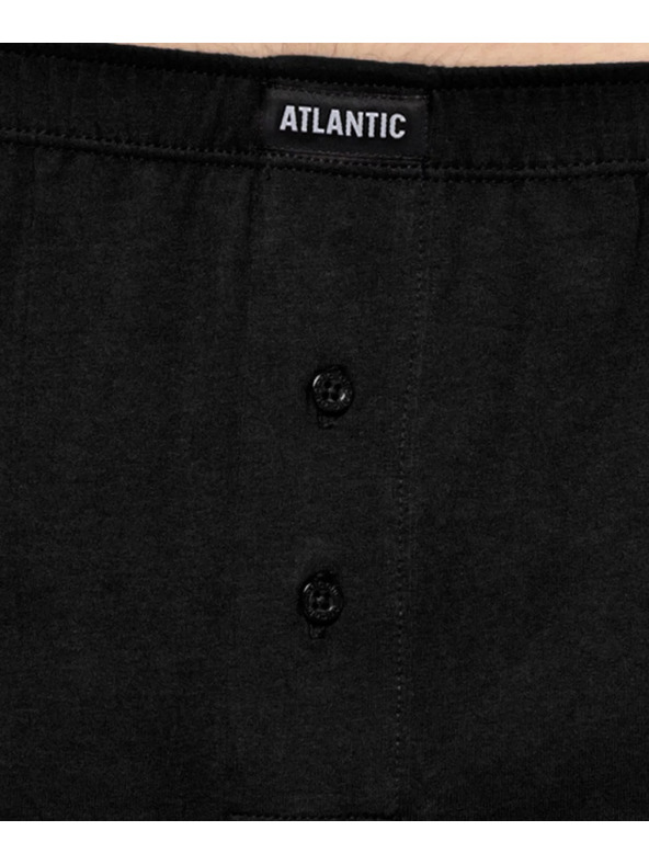 Atlantic 2-PACK hosszabbított fekete boxeralsó