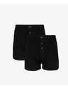 Atlantic 2-PACK hosszabbított fekete boxeralsó
