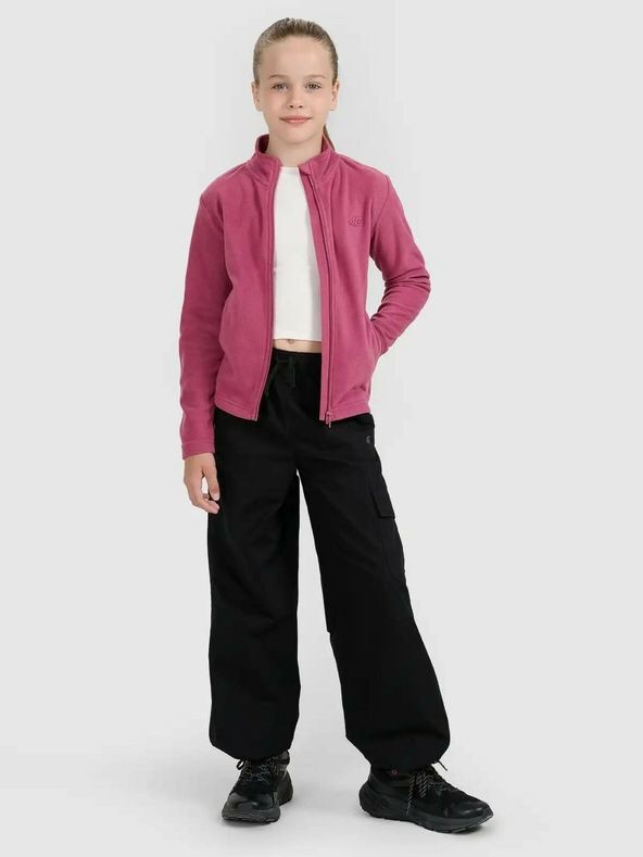 4F Lányok fleece kapucnis pulóver 4F