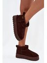 BIG STAR SHOES Női lapos hótaposó Big Star – csokoládé