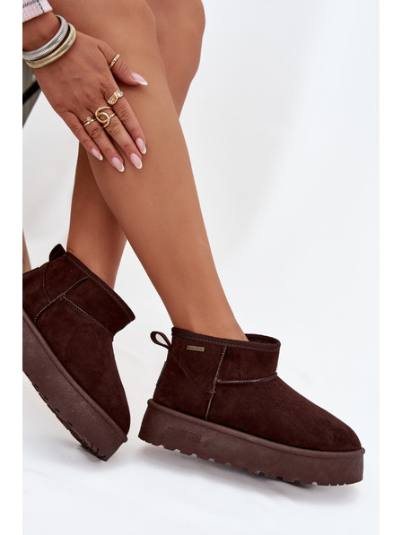 BIG STAR SHOES Női lapos hótaposó Big Star – csokoládé