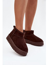 BIG STAR SHOES Női lapos hótaposó Big Star – csokoládé