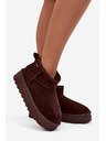 BIG STAR SHOES Női lapos hótaposó Big Star – csokoládé