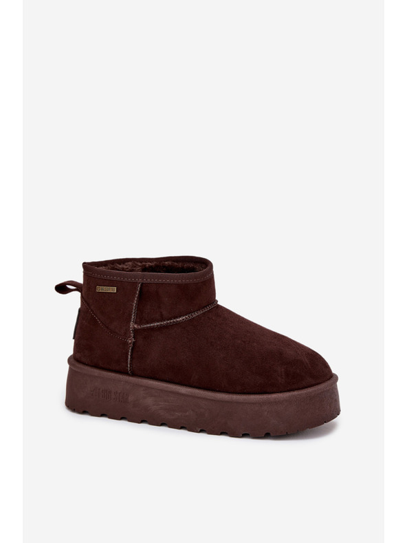 BIG STAR SHOES Női lapos hótaposó Big Star – csokoládé