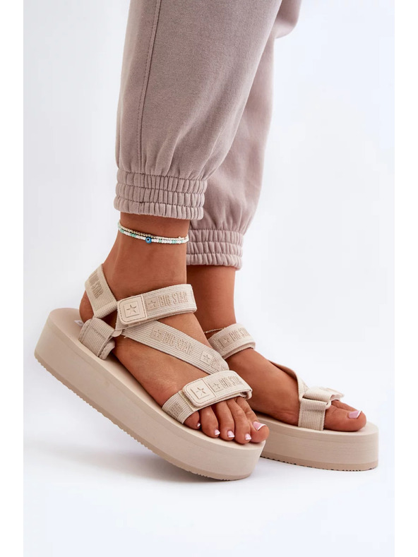 BIG STAR SHOES Női platformos szandál Big Star - bézs