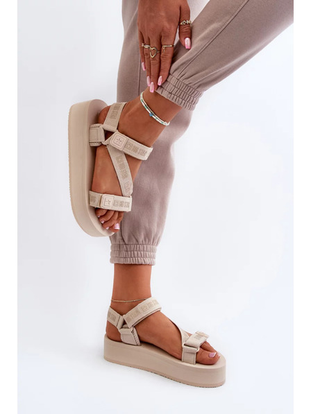 BIG STAR SHOES Női platformos szandál Big Star - bézs