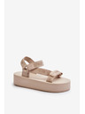 BIG STAR SHOES Női platformos szandál Big Star - bézs