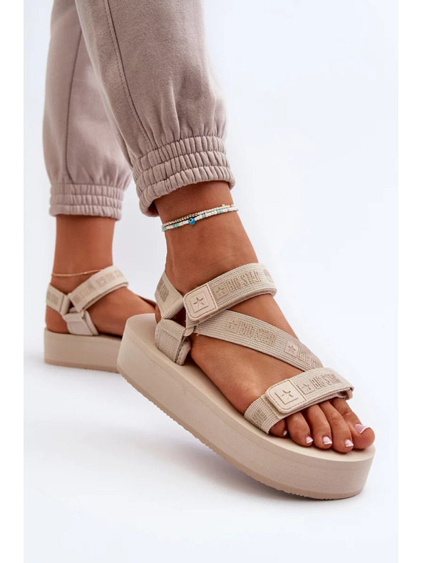 BIG STAR SHOES Női platformos szandál Big Star - bézs