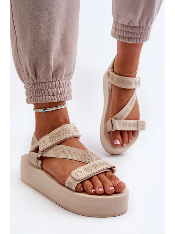 BIG STAR SHOES Női platformos szandál Big Star - bézs