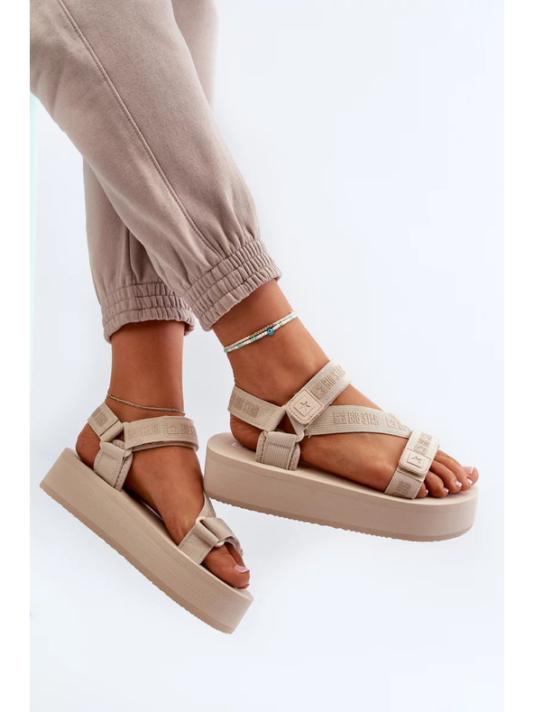 BIG STAR SHOES Női platformos szandál Big Star - bézs