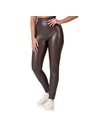 Bellinda RELAX & GO LEATHEROPTIC LEGGINGS - Bőrhatású női leggings - sötétbarna