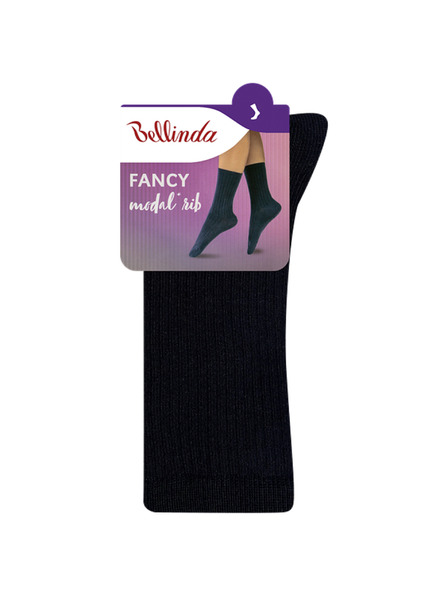 Bellinda FANCY RIB MODAL SOCKS - Női modal zokni - fekete