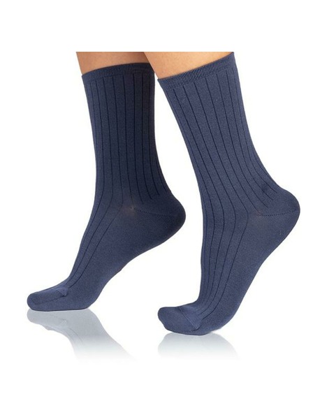 Bellinda FANCY RIB MODAL SOCKS - Női modal zokni - kék