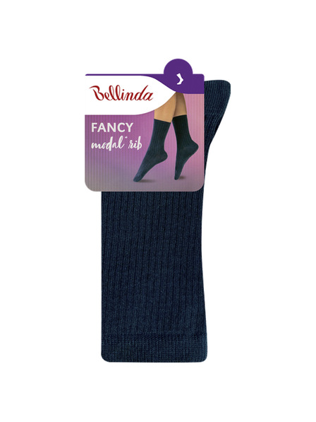 Bellinda FANCY RIB MODAL SOCKS - Női modal zokni - kék
