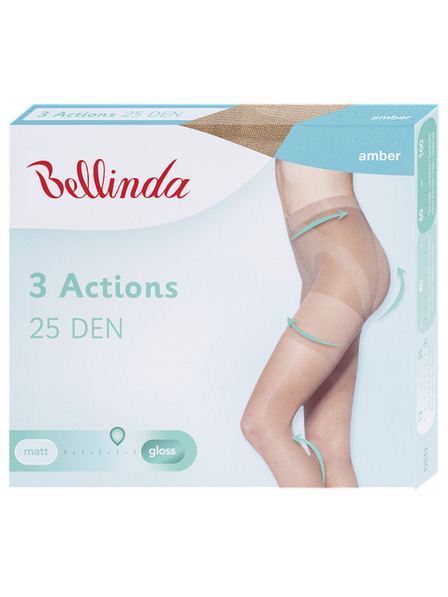 Bellinda 3ACTIONS 25 DEN - Formázó harisnyanadrág - amber