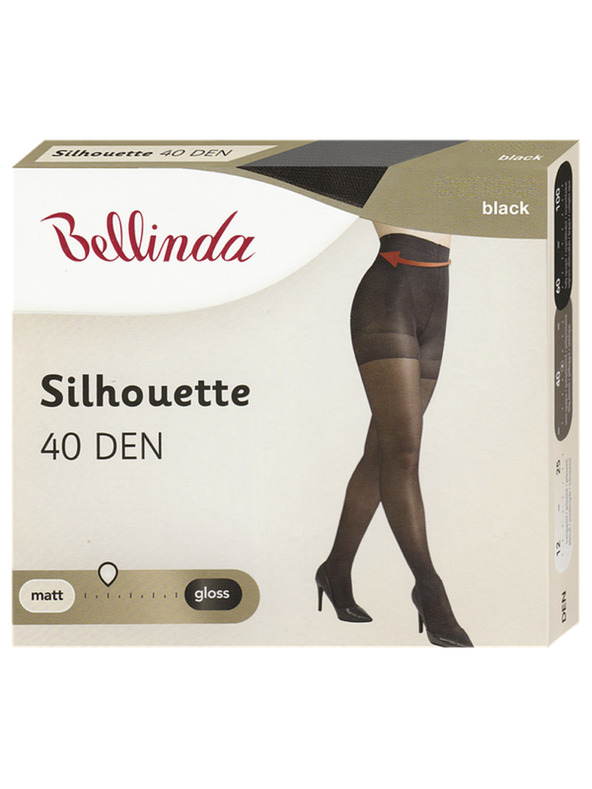 Bellinda SILHOUETTE 40 DEN - Formáló harisnya erősített ülőrész nélkül - fekete