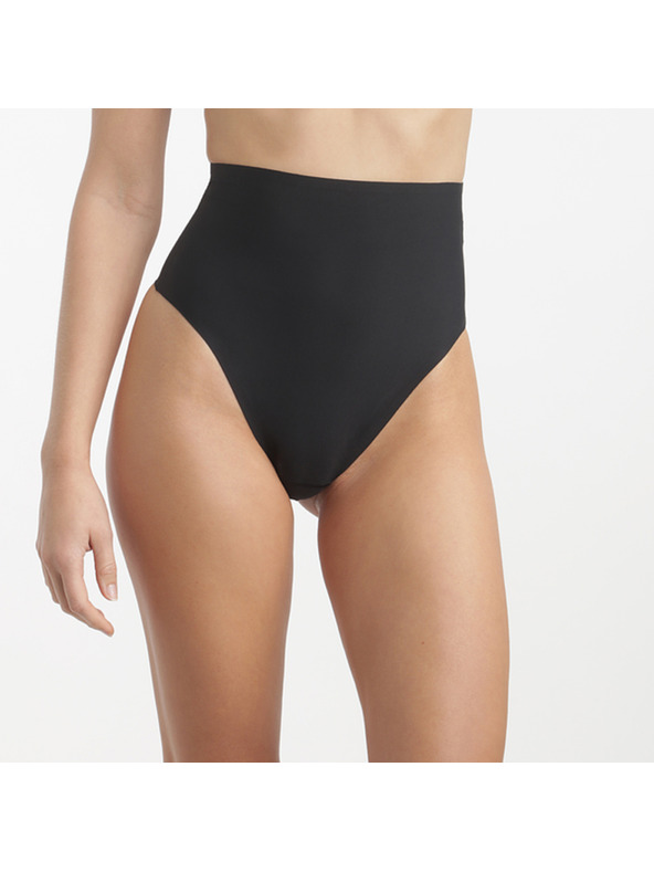 DIM DIM INVISIBLE MID WAIST THONG - Női magasabb derekú string - fekete