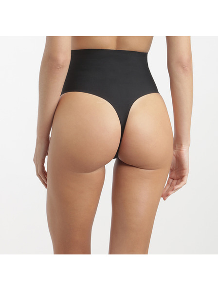 DIM DIM INVISIBLE MID WAIST THONG - Női magasabb derekú string - fekete