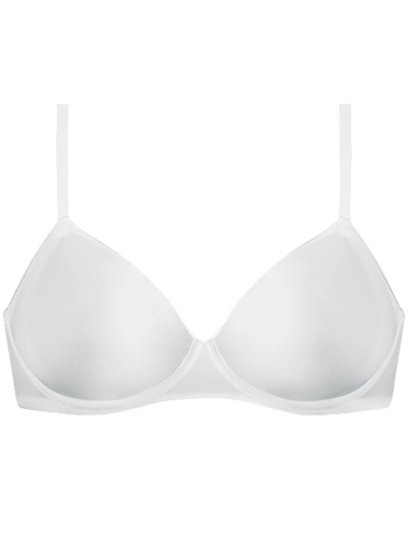 DIM DIM INVISIBLE WIRELESS PADDED BRA - Női sima kitöltött melltartó - fehér
