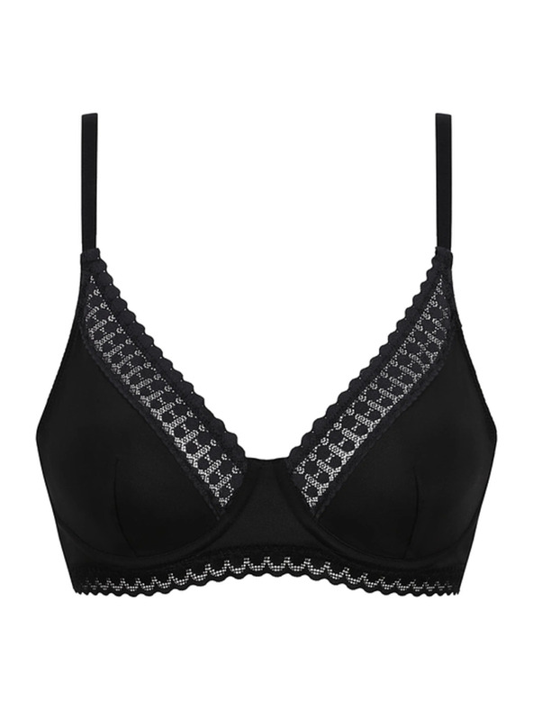 DIM DIM DAILY MICRO FOULARD BRA - Női csipkés elülső záras melltartó - fekete