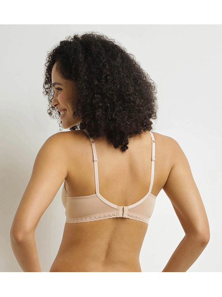 DIM DIM DAILY MICRO FOULARD BRA - Női csipkés elülső záras melltartó - testszínű